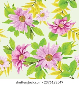 floral arrangement seamless pattern illustration