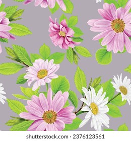 floral arrangement seamless pattern illustration