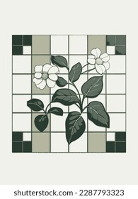 floral arrangements that serve as backgrounds and flat object motifs