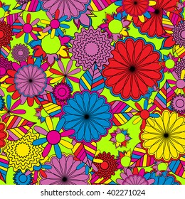 Floral  art background. Vector illustration