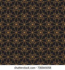 Floral Art deco frame background. Geometric Seamless Pattern.