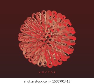 Blumenkunst. Element für Design. Vektorgrafik. Kann für Werbung, Marketing, Präsentation verwendet werden.