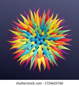 Floral art. Element for design. Vector illustration for advertising, marketing, presentation.