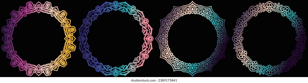 floral art frame design set.