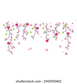 floral art kids nursery wall decal sticker