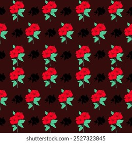 Floral art pattern, beautiful red flowers, curtains, covers, banners, parda wall paper, carpets, saris, suits, tiles, printed fabric, wrapping, gifts.