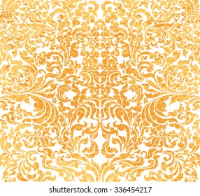 Floral art pattern grunge style on a white background