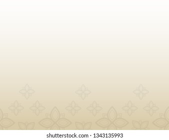 Floral art vintage vector pattern old paper texture white with brown color background.