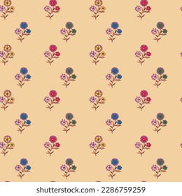 FOULARD FLORAL ARTISANAL MOTIF DITSY POR TODAS PARTES IMPRIMIR PATRÓN SIN PAREJAS PARA NIÑAS Y MUJERES CON VECTOR