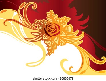 Floral artistic background. Vector illustration.