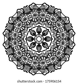 floral artistic ornate round pattern