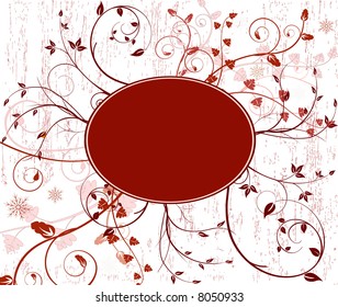 Floral artistic vector background illustration