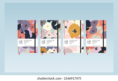 Patrón de arte floral para el diseño de portada para portátiles