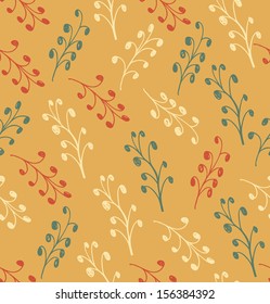 Floral autumn abstract pattern