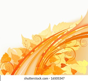Floral autumn background