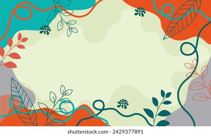 floral bacground flat design template