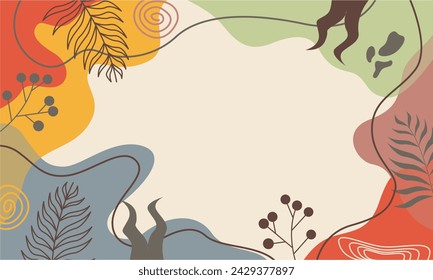 floral bacground flat design template