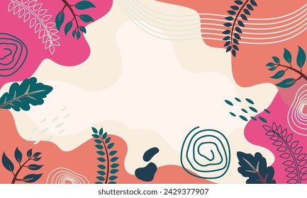 floral bacground flat design template