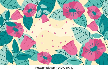 floral bacground flat design template