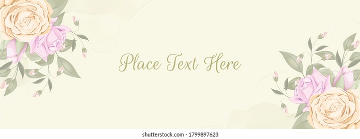 floral backdrop banner background for wedding