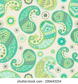 Floral backdrop. Seamless Paisley pattern