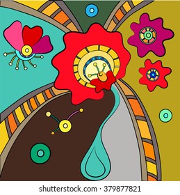 Floral background, abstract