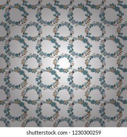 Floral background for abstract design. Abstract fall seamless pattern in bright autumn colors (white, gray and blue). Vector. Vector graphic painting of falling flowers, doodles, grunge textures.