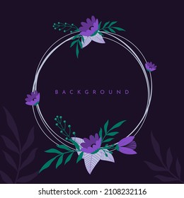 Floral background abstract design template