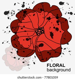 floral background with abstract flowers