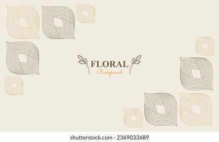 floral background with abstract natural shape, leaf and floral ornament in soft pastel color style design