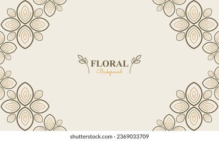 fondo floral con forma natural abstracta, adorno de hojas y flores en un diseño de color pastel suave