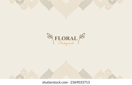 floral background with abstract natural shape, leaf and floral ornament in soft pastel color style design