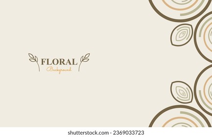floraler Hintergrund mit abstrakter natürlicher Form, Blatt- und Blumenzornat in sanft pastellfarbenem Design