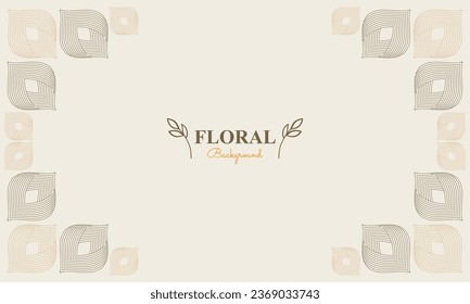 floral background with abstract natural shape, leaf and floral ornament in soft pastel color style design