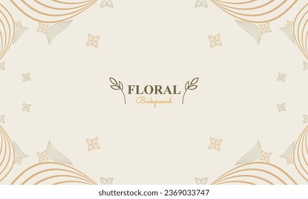 floral background with abstract natural shape, leaf and floral ornament in soft pastel color style design