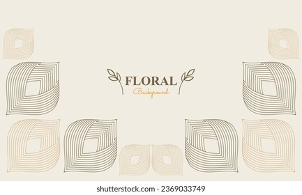 floral background with abstract natural shape, leaf and floral ornament in soft pastel color style design
