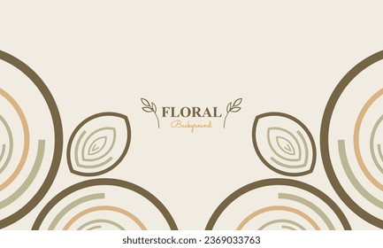 floraler Hintergrund mit abstrakter natürlicher Form, Blatt- und Blumenzornat in sanft pastellfarbenem Design