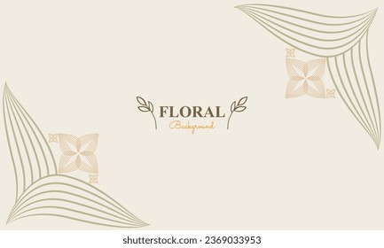 floraler Hintergrund mit abstrakter natürlicher Form, Blatt- und Blumenzornat in sanft pastellfarbenem Design