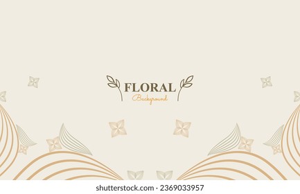 fondo floral con forma natural abstracta, adorno de hojas y flores en un diseño de color pastel suave