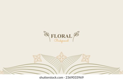 fondo floral con forma natural abstracta, adorno de hojas y flores en un diseño de color pastel suave