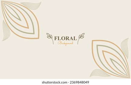 floraler Hintergrund mit abstrakter natürlicher Form, Blatt- und Blumenzornat in sanft pastellfarbenem Design