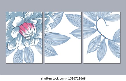 Floral Background Abstract Purple Flowers Dahlia Stock Vector (Royalty ...