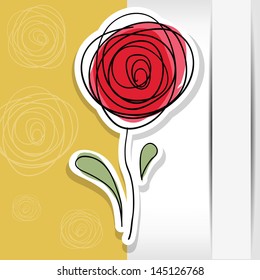 Floral background with abstract roses - vector illustration