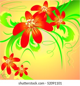 Floral background. Abstract. Vector