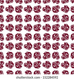 Floral background, asian seamless pattern, abstract ornament, traditional japan / china background. Vector illustration