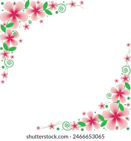 floral background or banner design in vector illustration