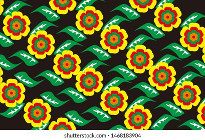 Floral Background, beautiful batik designs with floral motifs