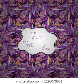 Floral background with beautiful color flowers and inspiring slogan. Enjoy the little things lettering. Seamless. Vector botanical hand drawn illustration for print.