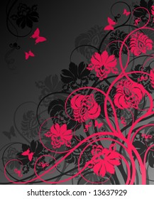 Floral background. Beautiful vector illustration.