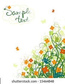 Blumenhintergrund. Schöne Vektorgrafik.